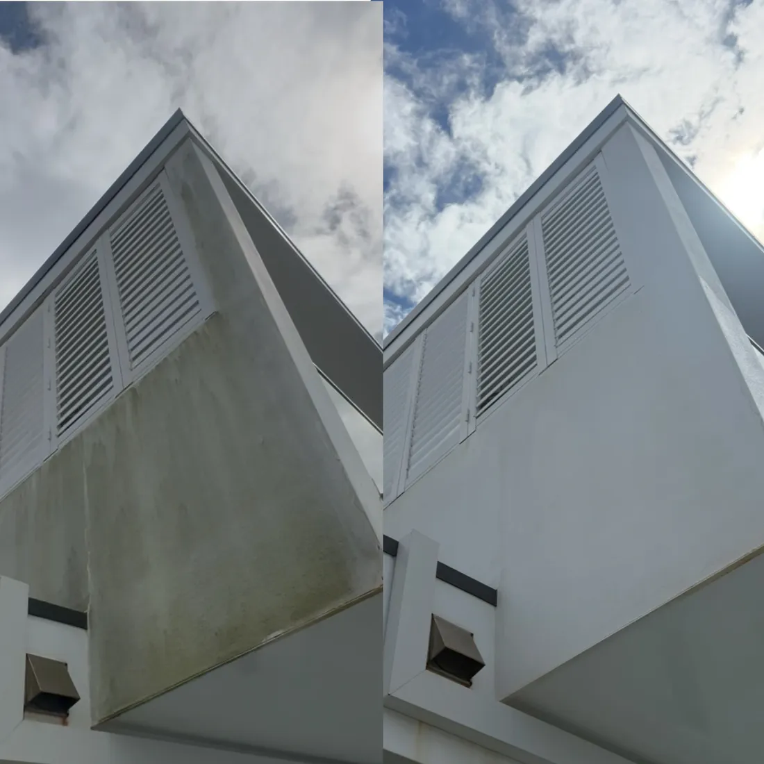 Collaroy house wash, before and after